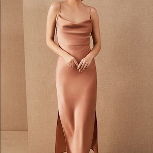 Anthropologie Satin Midi Dress